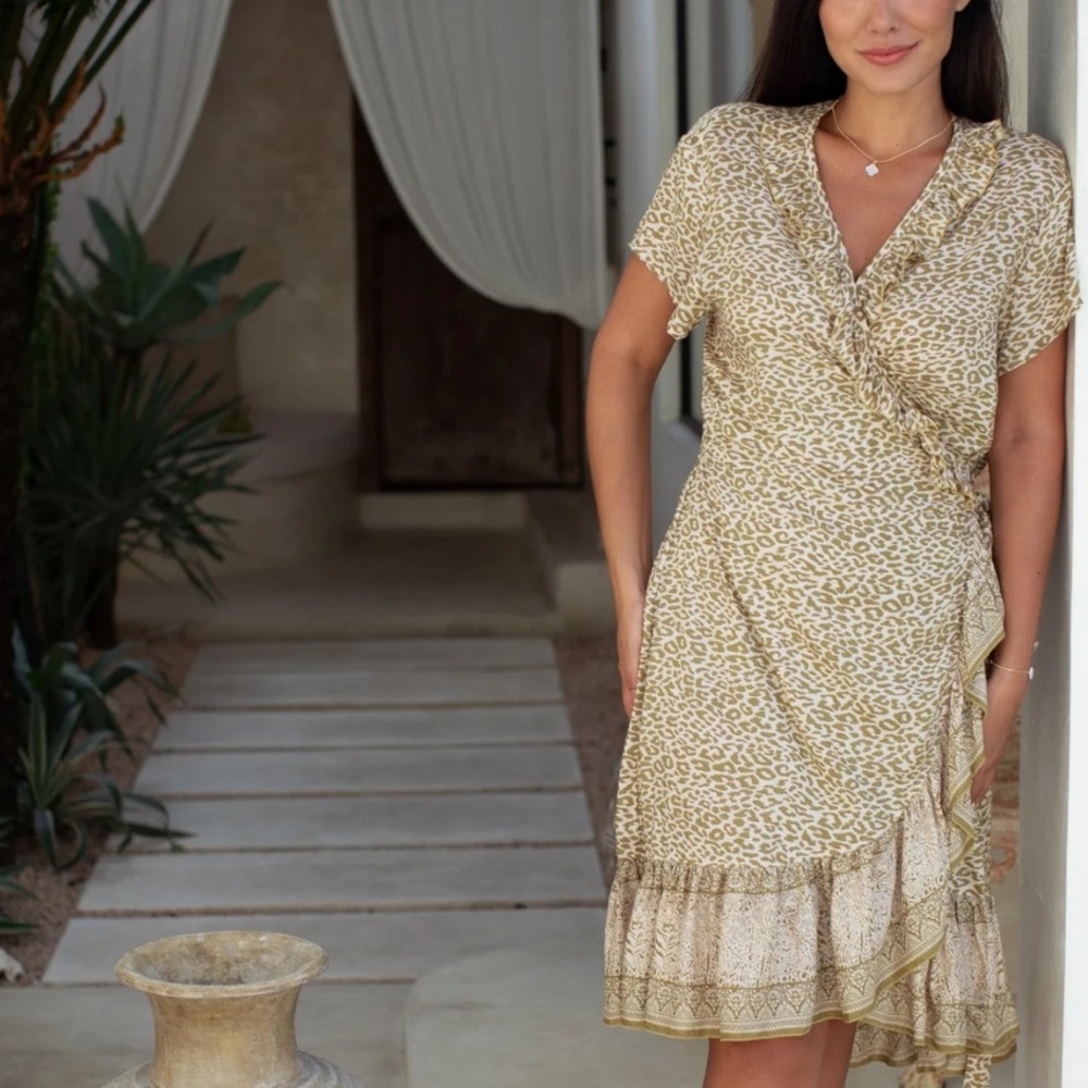 Coco Rose | Jungle Print Wrap Dress Resort Wear
